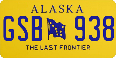 AK license plate GSB938