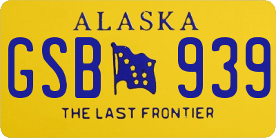 AK license plate GSB939