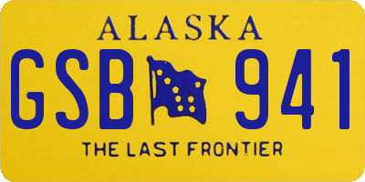 AK license plate GSB941