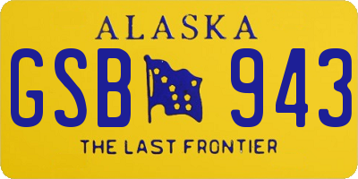 AK license plate GSB943