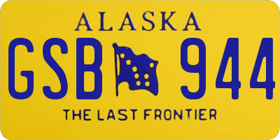 AK license plate GSB944