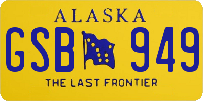 AK license plate GSB949