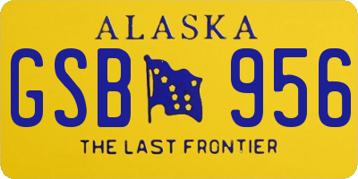 AK license plate GSB956
