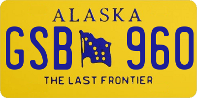 AK license plate GSB960