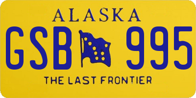 AK license plate GSB995