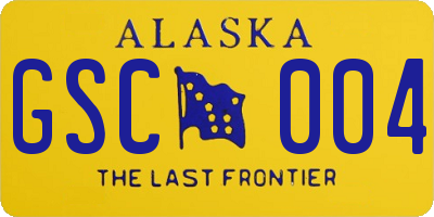 AK license plate GSC004