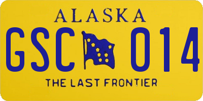 AK license plate GSC014