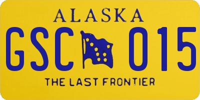 AK license plate GSC015