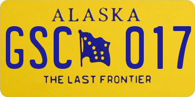 AK license plate GSC017