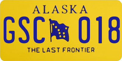 AK license plate GSC018
