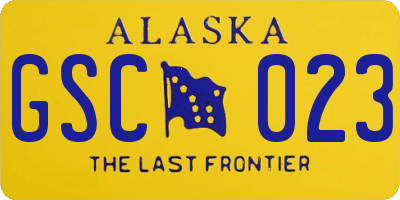 AK license plate GSC023