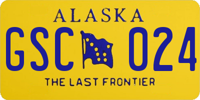 AK license plate GSC024