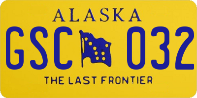 AK license plate GSC032