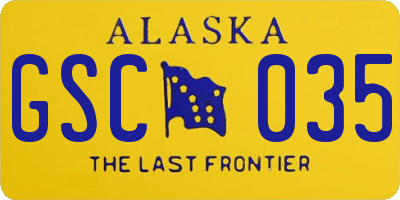 AK license plate GSC035