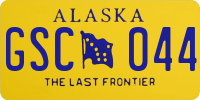 AK license plate GSC044