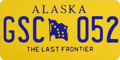 AK license plate GSC052