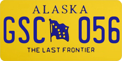 AK license plate GSC056