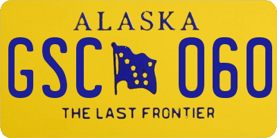 AK license plate GSC060