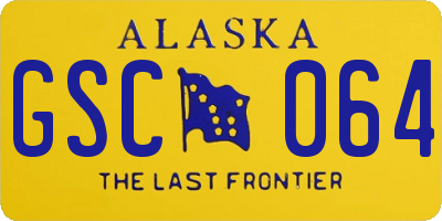 AK license plate GSC064