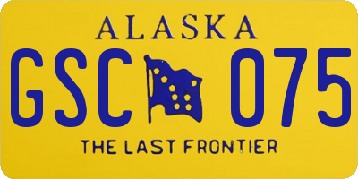 AK license plate GSC075