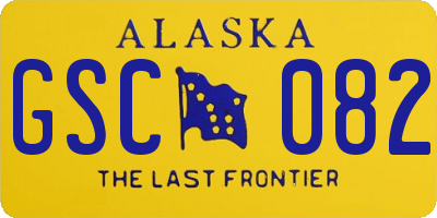 AK license plate GSC082