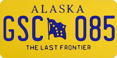 AK license plate GSC085