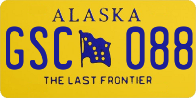AK license plate GSC088
