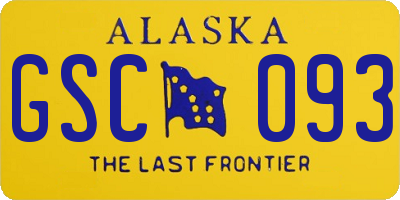 AK license plate GSC093