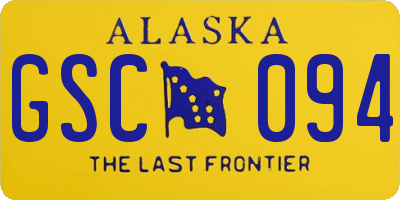 AK license plate GSC094