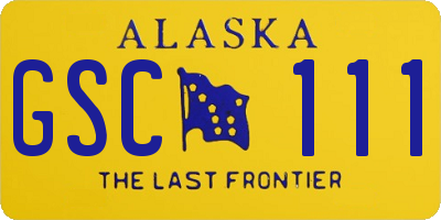 AK license plate GSC111