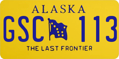 AK license plate GSC113