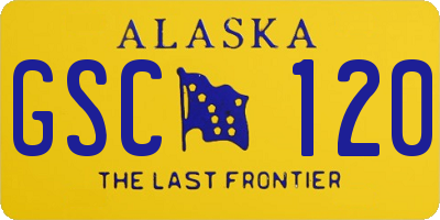 AK license plate GSC120