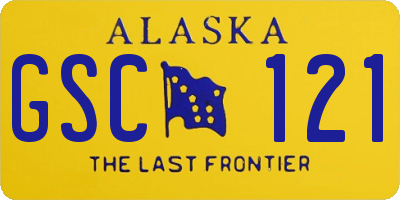 AK license plate GSC121