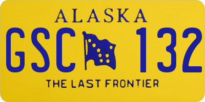 AK license plate GSC132