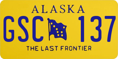 AK license plate GSC137