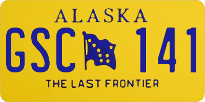 AK license plate GSC141