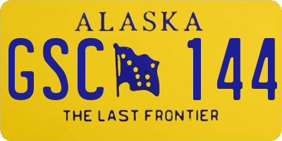 AK license plate GSC144