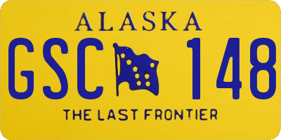 AK license plate GSC148