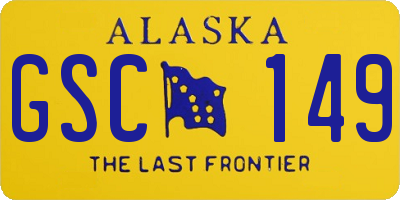 AK license plate GSC149