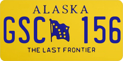 AK license plate GSC156