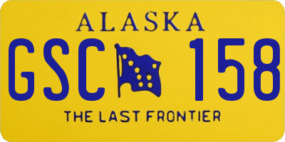 AK license plate GSC158