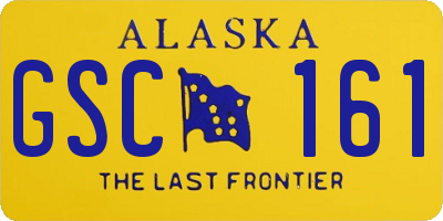 AK license plate GSC161