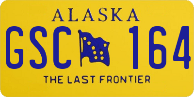 AK license plate GSC164