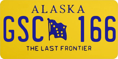 AK license plate GSC166