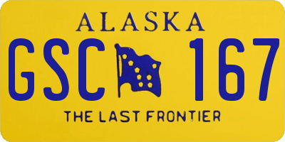 AK license plate GSC167