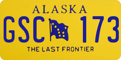 AK license plate GSC173