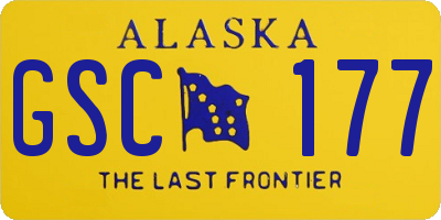 AK license plate GSC177