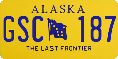 AK license plate GSC187