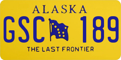 AK license plate GSC189