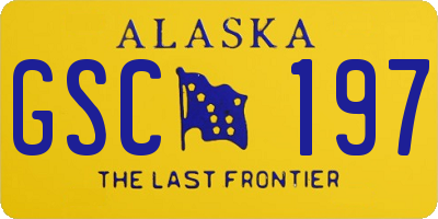 AK license plate GSC197